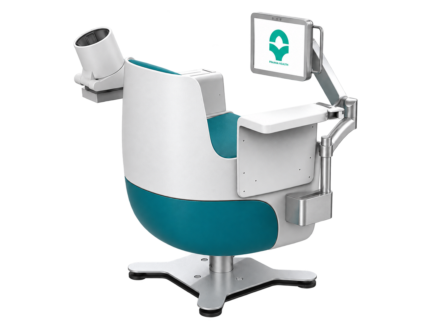 Praana Assist outpatient chair with an attached display and connected measurement equipment